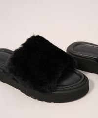 Tamanco-Feminino-de-Pelo-Flatform-Preto-9992800-Preto_3