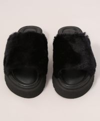 Tamanco-Feminino-de-Pelo-Flatform-Preto-9992800-Preto_5