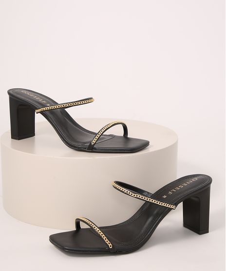 Tamanco-Feminino-Salto-Medio-com-Strass-Oneself-Preto-9990591-Preto_1