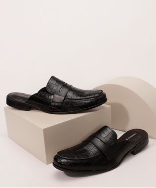 Mule-Masculino-Social-Croco-Oneself-Preto-9994066-Preto_1