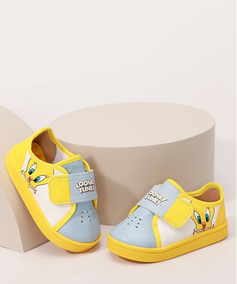 Tenis-Infantil-Looney-Tunes-com-Velcro-Grendene-Amarelo-9986730-Amarelo_1