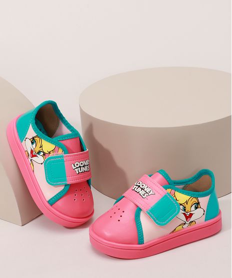 Tenis-Infantil-Looney-Tunes-com-Velcro-Grendene-Rosa-9986729-Rosa_1