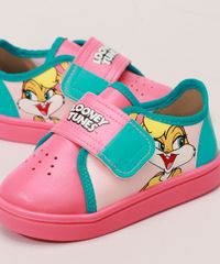 Tenis-Infantil-Looney-Tunes-com-Velcro-Grendene-Rosa-9986729-Rosa_3