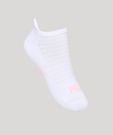 Meia-Feminina-Cano-Baixo-Atoalhada-com-Protetor-de-Calcanhar-Puma-Branca-9992779-Branco_1