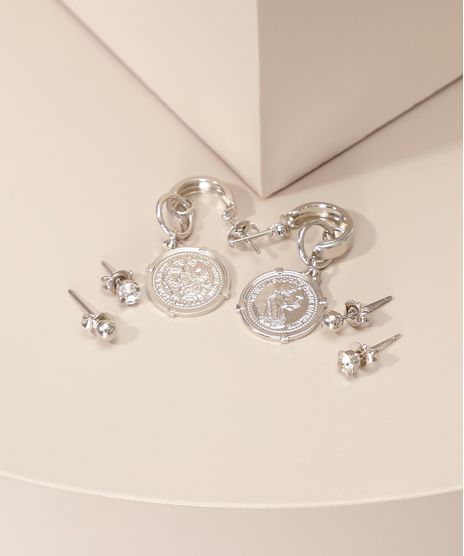 Kit-de-3-Brincos-com-Pedra-Zirconia-Prateado-9986872-Prateado_1