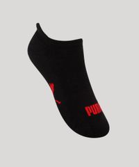 Meia-Feminina-Cano-Baixo-Atoalhada-com-Protetor-de-Calcanhar-Puma-Preta-9992779-Preto_1