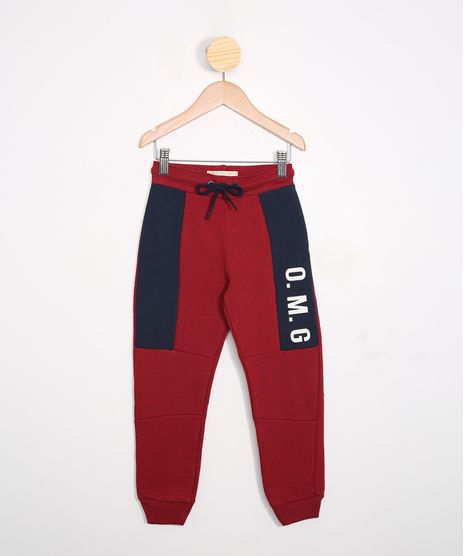 Calca-Infantil-Jogger-de-Moletom-com-Recortes-Vermelho-9981346-Vermelho_1