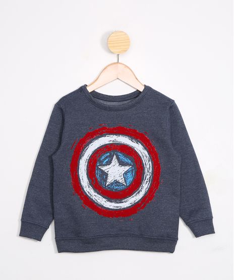 Blusao-Infantil-de-Moletom-Capitao-America-Gola-Careca-Azul-Marinho-9977340-Azul_Marinho_1