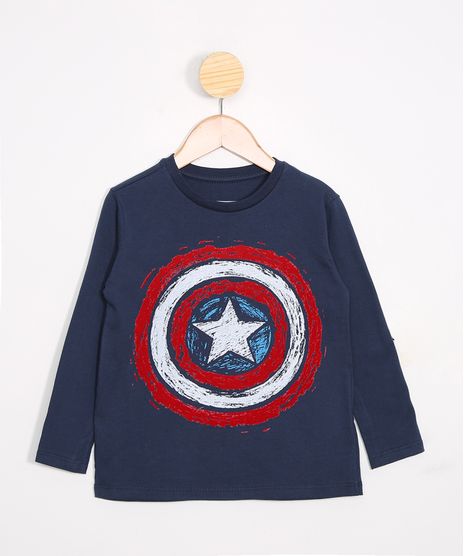 Camiseta-Infantil-Capitao-America-Manga-Curta-Gola-Careca-Azul-Marinho-9987512-Azul_Marinho_1