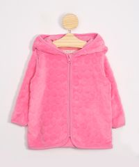 Blusao-Infantil-de-Fleece-Texturizado-de-Poa-com-Capuz-Pink-9972424-Pink_1