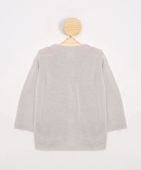 Cardigan-Infantil-de-Trico-com-Bolsos-Cinza-Mescla-9979312-Cinza_Mescla_2