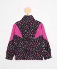 Jaqueta-Corta-Vento-Infantil-Estampada-de-Estrelas-Gola-Alta-Preta-9981592-Preto_2