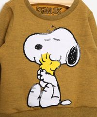 Conjunto-Infantil-de-Moletom-Blusao-Snoopy-Amarelo---Calca-Jogger-Preto-9986452-Preto_2
