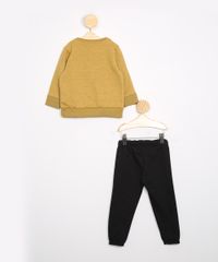 Conjunto-Infantil-de-Moletom-Blusao-Snoopy-Amarelo---Calca-Jogger-Preto-9986452-Preto_3