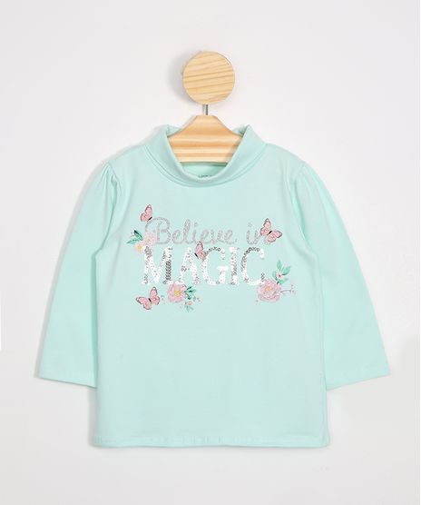Blusa-Infantil-com-Paetes-Manga-Bufante-Gola-Alta-Verde-Claro-9988043-Verde_Claro_1
