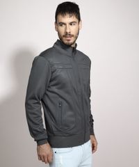 Jaqueta-Masculina-com-Recortes-e-Bolsos-Chumbo-8836223-Chumbo_1