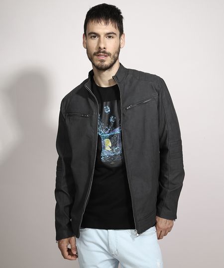 Jaqueta-Slim-com-Bolsos-Gola-Alta-Chumbo-9783167-Chumbo_1
