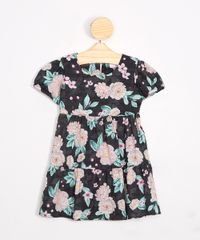 Vestido-Infantil-Estampado-Floral-Manga-Bufante-Preto-9989529-Preto_1