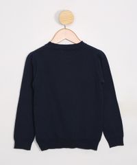 Sueter-Infantil-de-Trico-Basico-Decote-Redondo-Azul-Marinho-9797550-Azul_Marinho_2