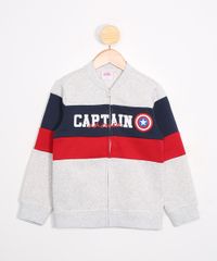Jaqueta-Bomber-Infantil-em-Moletom-Capitao-America-Cinza-Mescla-Claro-9803184-Cinza_Mescla_Claro_1