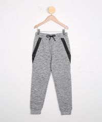 Calca-Infantil-Jogger-de-Moletom-com-Recortes-Cinza-Medio-9360681-Cinza_Medio_1