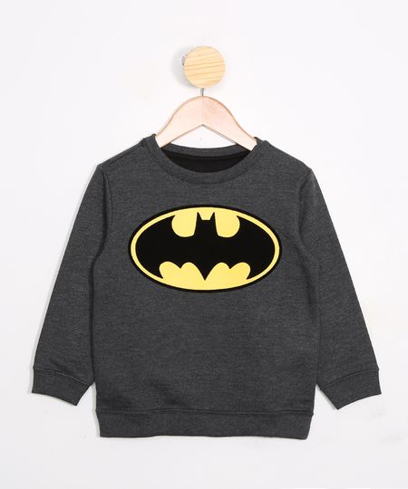 Blusao-Infantil-de-Moletom-Batman-Gola-Careca-Cinza-Mescla-Escuro-9988388-Cinza_Mescla_Escuro_1