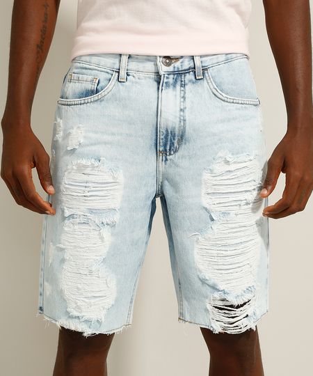 Bermuda-Slim-Jeans-Destroyed-Marmorizada-Azul-Claro-9981483-Azul_Claro_1