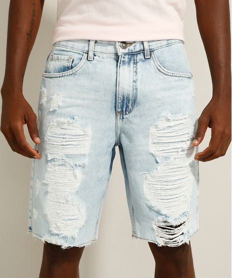 Bermuda-Slim-Jeans-Destroyed-Marmorizada-Azul-Claro-9981483-Azul_Claro_1