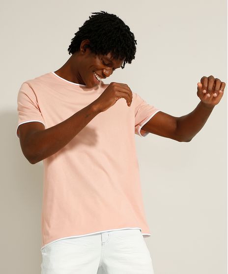 Camiseta-de-Algodao-com-Sobreposicao-Manga-Curta-Gola-Careca-Rose-9990794-Rose_1