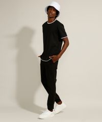 Camiseta-de-Algodao-com-Sobreposicao-Manga-Curta-Gola-Careca-Preta-9990789-Preto_3
