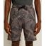 Bermuda-Relaxed-de-Moletom-Estampada-de-Folhagem-com-Cordao-e-Bolsos-Preta-9981998-Preto_1