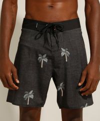 Bermuda-Surf-Estampada-de-Coqueiros-com-Bolso-Preta-9989993-Preto_1