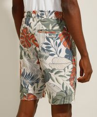 Bermuda-Relaxed-de-Moletom-Estampada-de-Folhagem-com-Cordao-e-Bolsos-Off-White-9981999-Off_White_2