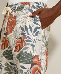Bermuda-Relaxed-de-Moletom-Estampada-de-Folhagem-com-Cordao-e-Bolsos-Off-White-9981999-Off_White_4