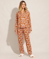 Calca-de-Pijama-em-Viscose-Estampada-Animal-Print-com-Amarracao-Mostarda-9975183-Mostarda_3