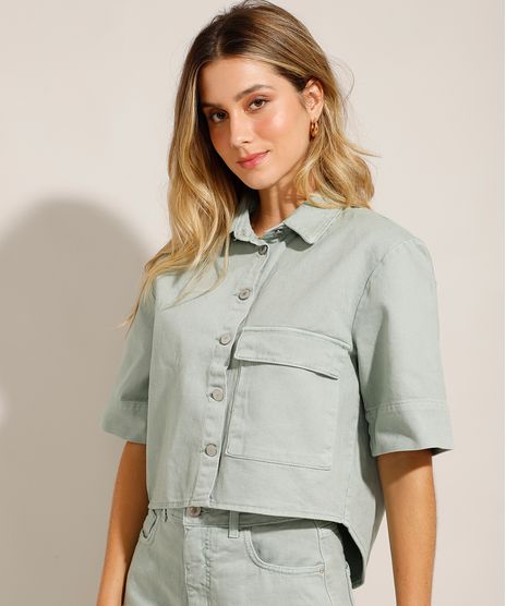 Camisa-Cropped-Oversized-em-Sarja-com-Bolso-Verde-Claro-9993777-Verde_Claro_1