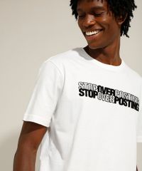 Camiseta-de-Algodao--Stop-Overposting--Flocada-Manga-Curta-Gola-Careca-Branca-9981272-Branco_2