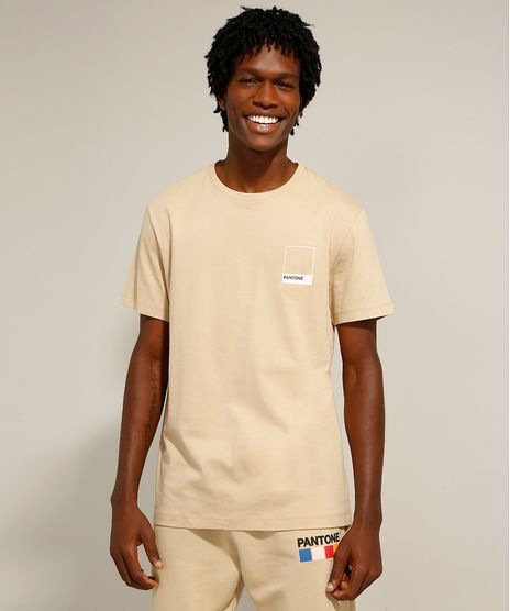 Camiseta-de-Algodao-Manga-Curta-Gola-Careca-Pantone-Kaki-9958968-Kaki_1