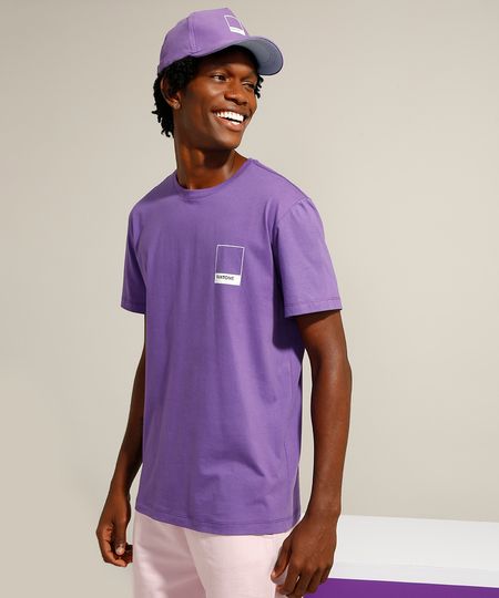 Camiseta-de-Algodao-Manga-Curta-Gola-Careca-Pantone-Roxa-9958968-Roxo_1