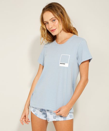 Pijama-de-Algodao-Manga-Curta-Pantone-Azul-9988075-Azul_1 Pijama-de-Algodao-Manga-Curta-Pantone-Azul-9988075-Azul_1