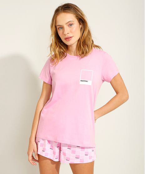Pijama-de-Algodao-Manga-Curta-Pantone-Rosa-9988075-Rosa_1