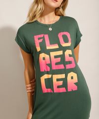 Vestido-Midi--Florescer--com-Fendas-Manga-Curta-Decote-Redondo-Verde-Escuro-9985421-Verde_Escuro_2