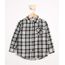 Camisa-Infantil-de-Flanela-Estampada-Xadrez-com-Bolsos-Preta-9987684-Preto_1