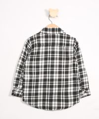 Camisa-Infantil-de-Flanela-Estampada-Xadrez-com-Bolsos-Preta-9987684-Preto_2