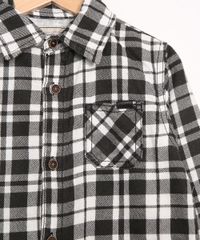 Camisa-Infantil-de-Flanela-Estampada-Xadrez-com-Bolsos-Preta-9987684-Preto_3