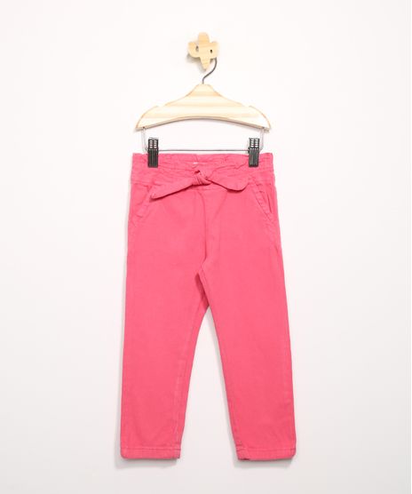 Calca-Infantil-Reta-de-Sarja-com-Bolsos-Pink-9978416-Pink_1