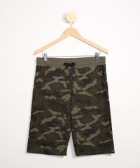 Bermuda-Juvenil-de-Moletom-Camuflada-Reta-Verde-Militar-9979951-Verde_Militar_1