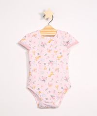 Body-Infantil-Texturizado-Estampado-de-Raposinhas-Manga-Curta-Decote-Redondo-Rosa-9991111-Rosa_1