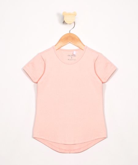 Blusa-Infantil-Basica-com-Brilho-Manga-Curta-Decote-Redondo-Rosa-Neon-9927683-Rosa_Neon_1