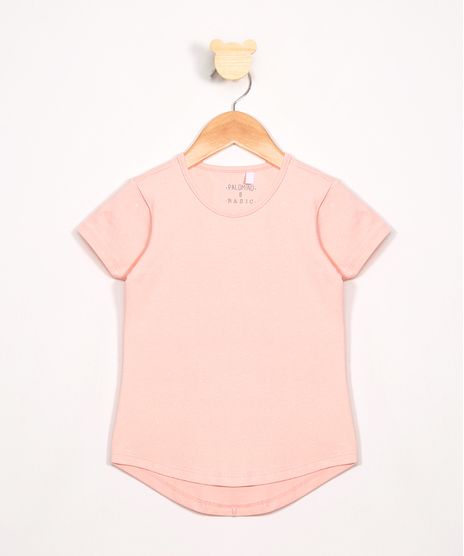 Blusa-Infantil-Basica-com-Brilho-Manga-Curta-Decote-Redondo-Rosa-Neon-9927683-Rosa_Neon_1